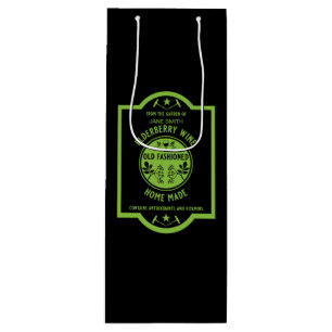 Custom Homemade Elderberry Wine Gift Bag