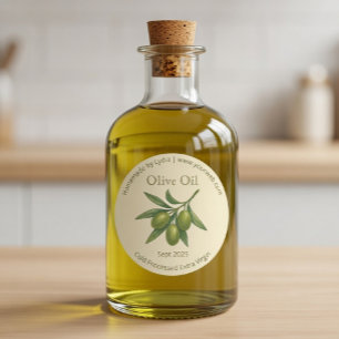 Custom Homemade Extra Virgin Olive Oil Label