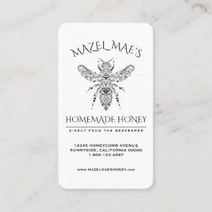 Custom Homemade Honey Business Card
