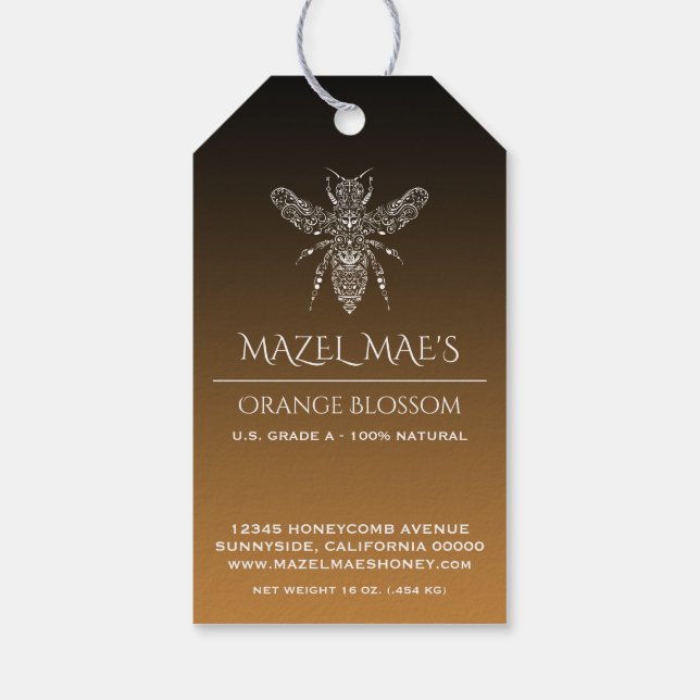 Custom Homemade Honey Flavour Labels (Back)