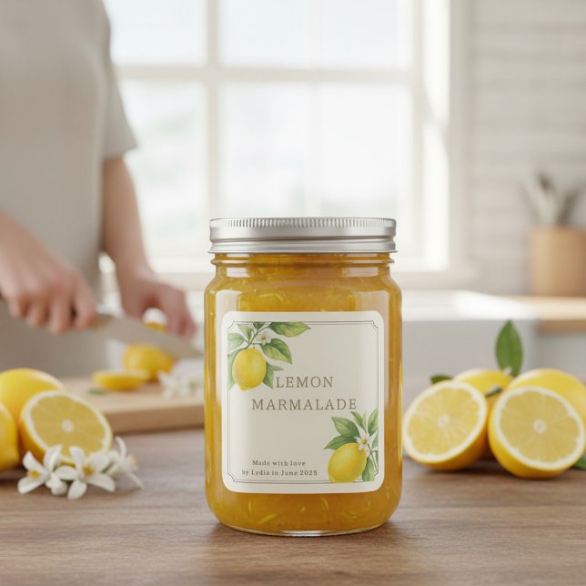 Custom Homemade Lemon Marmalade Label (Creator Uploaded)