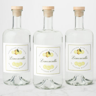 Custom Homemade Limoncello Label