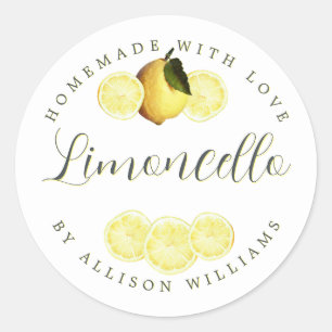 Custom Homemade Limoncello Label