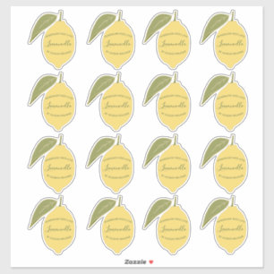 Custom Homemade Limoncello Label Lemon Stickers