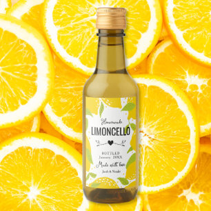 custom homemade limoncello wedding favour liquor b wine label