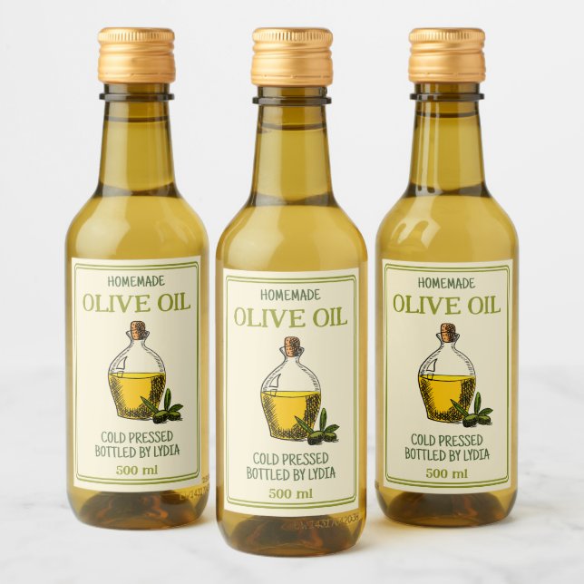 Custom Homemade Olive Oil Label (Bottles)