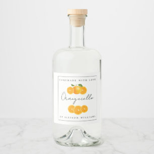 Custom Homemade Orangecello Label
