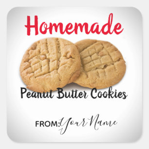 Custom Homemade Peanut Butter Cookies Stickers