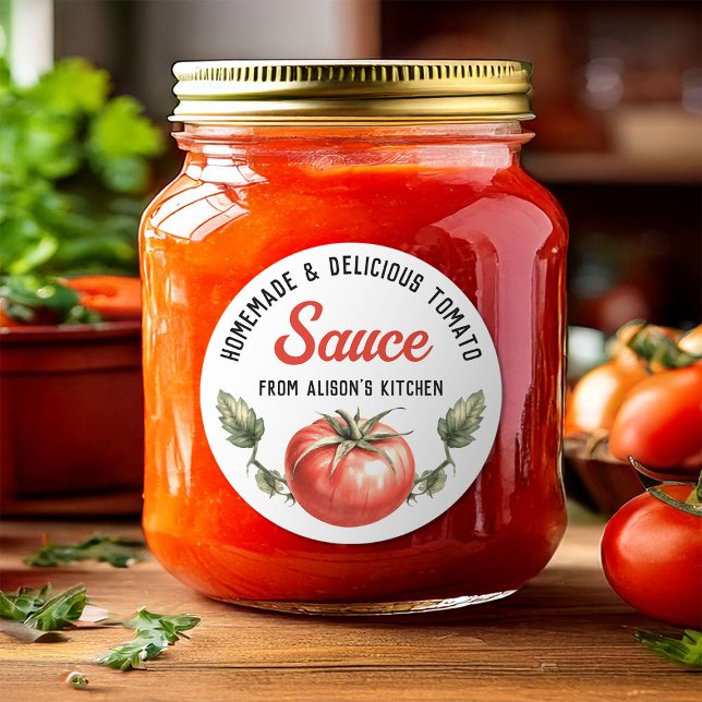 Custom Homemade Tomato Sauce Canning label (Creator Uploaded)