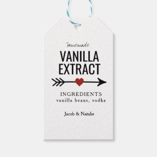custom homemade vanilla extract wedding wine label