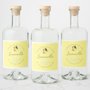 Custom Homemade Yellow Limoncello Label