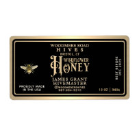 Custom Honey Hex Jar label for 12oz hex jars