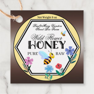 Custom Honey Jar Neck Tag for Beekeepers
