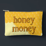 Custom Honey Money small business apiary money Accessory Pouch<br><div class="desc">Customise using the Design Tool! Don't forget to add your business name and website/handle to the back. This bag was designed for those who sell their honey at farmers markets,  festivals,  etc.,  and need somewhere safe to store than HONEY MONEY.</div>
