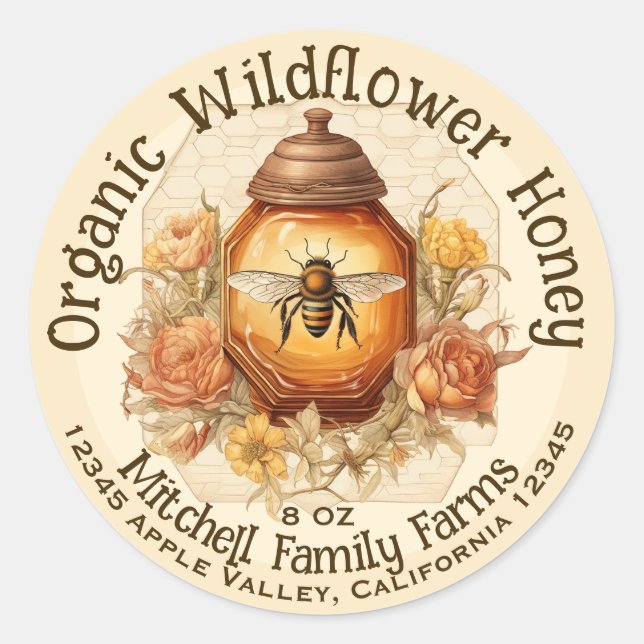 Custom Honey Sticker (Front)