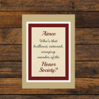 Custom Honour Society Congratulations card
