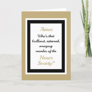 Custom Honour Society Congratulations card