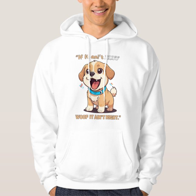 Custom Hooded Sweat Shirt Bully Breed "Ruff Neck" (Front)