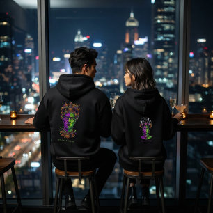 Custom Hoodie Womens Neon Gothic Halloween