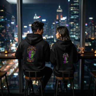 Custom Hoodie Womens Neon Gothic Halloween