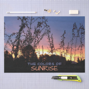 Custom Horizon Sunrise Photograph Decoupage Tissue Paper