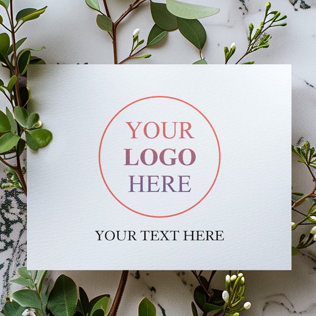 Custom Horizontal Logo – No Minimum Order Invitation Postcard (Creator Uploaded)