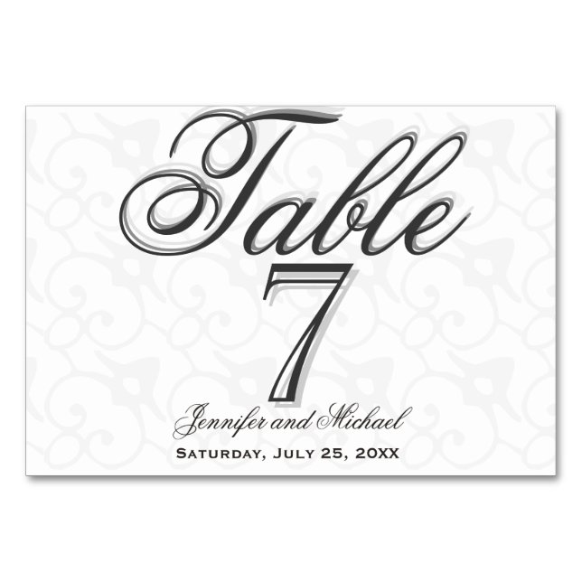 Custom Horizontal Table Card (Front)