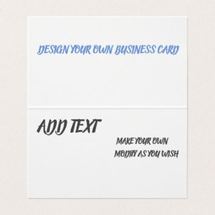 Custom Horizontal Tent Fold Folded Business Card