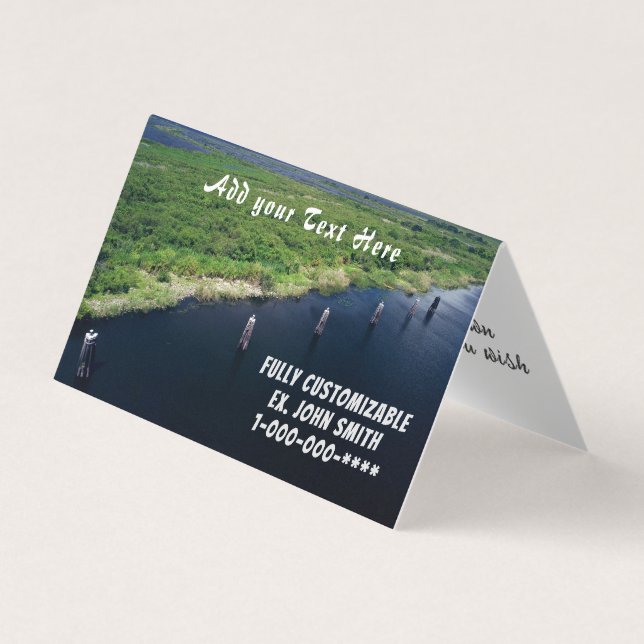 Custom Horizontal Tent Fold Folded Business Card (Front)
