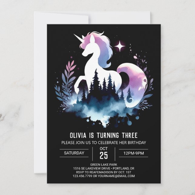 Custom Horse Birthday Invitation (Front)
