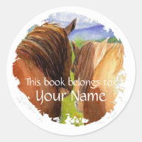 Custom Horse, Equestrian, Book Plate