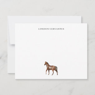 Custom Horse Equestrian Note Card