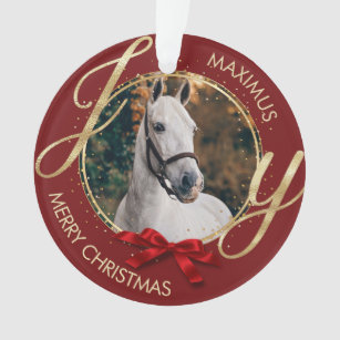 Custom Horse Name Photo Ornament