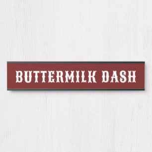 Custom Horse Name Red Western Stall Plate Door Sign