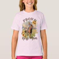 Custom Horse Pet Photo Text Sunflower Accent