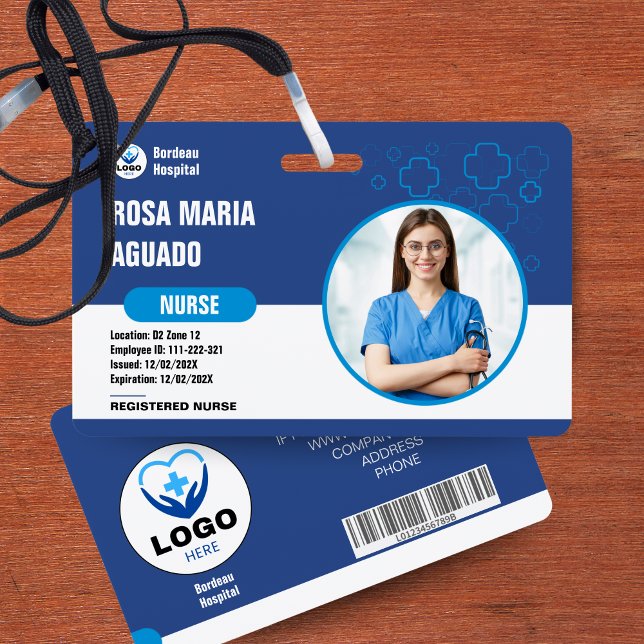 Custom Hospital & Business ID Badges - Secure  (Custom Hospital & Business ID Badges - Secure, Durable Design)