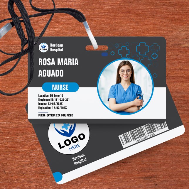 Custom Hospital & Business ID Badges - Secure  (Custom Hospital & Business ID Badges - Secure, Durable Design)