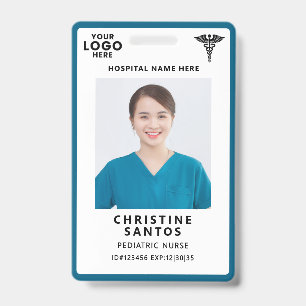 Custom Hospital Employee Medical Staff Photo ID Badge