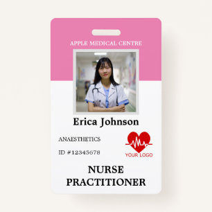 custom Hospital medical Employee Logo & Photo ID ID Badge