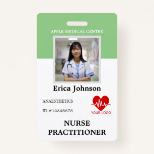 custom Hospital medical Employee Logo & Photo ID ID Badge
