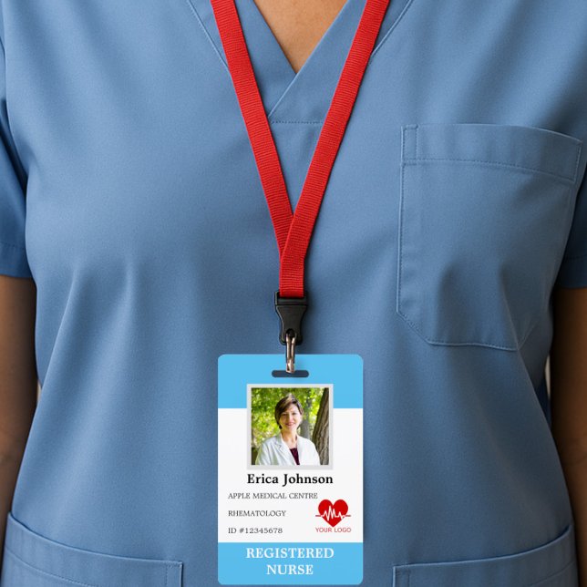 custom Hospital nurse Employee Logo & Photo ID ID Badge (Creator Uploaded)