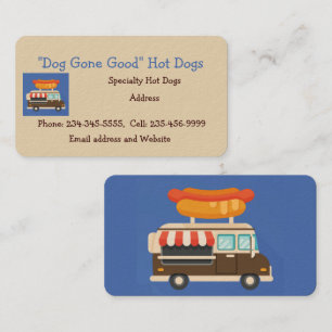 Custom Hot Dog Stand or Food Cart  Business Card