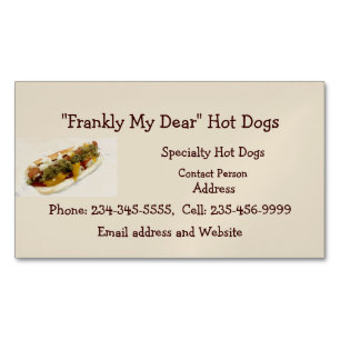 Custom Hot Dog Stand or Food Cart Business Card