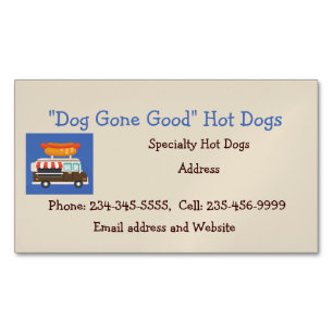 Custom Hot Dog Stand or Food Cart  Business Card