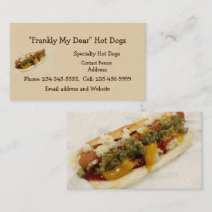 Custom Hot Dog Stand or Food Cart Business Card