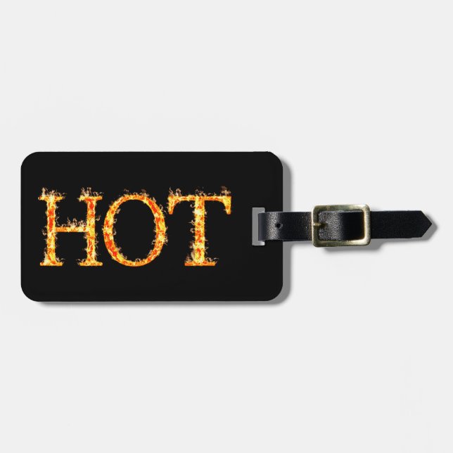 Custom Hot Fire Luggage Tag (Front Horizontal)