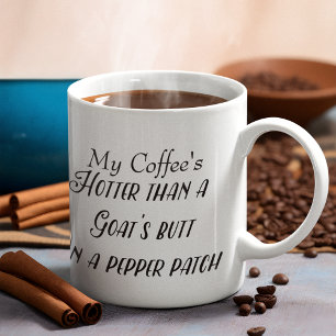 Custom•Hot Funny Pepper Patch Saying Large Coffee Mug
