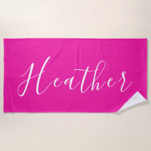 Custom Hot Pink Bachelorette Towel