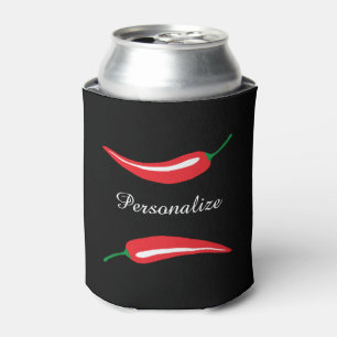 Custom hot red chilli pepper beverage can cooler