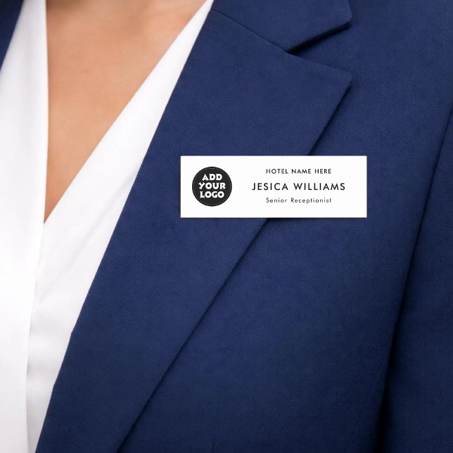 Custom Hotel Logo Name Tag with Job Title (Creator Uploaded)